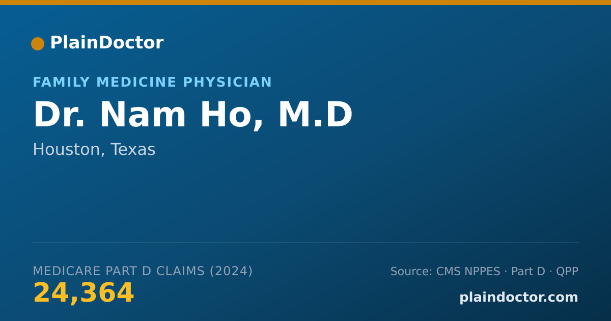 Shareable card for Nam Ho, M.D - Family Medicine Physician, Houston, TX