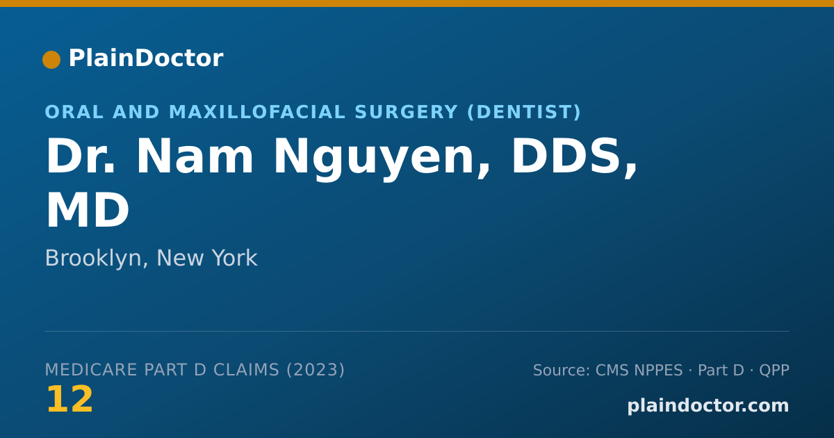 Shareable card for Nam Nguyen, DDS, MD - Oral and Maxillofacial Surgery (Dentist), Brooklyn, NY