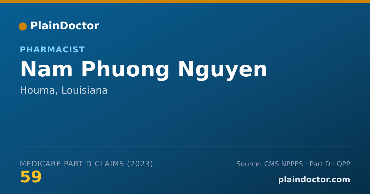 Shareable card for Nam Phuong Nguyen - Pharmacist, Houma, LA