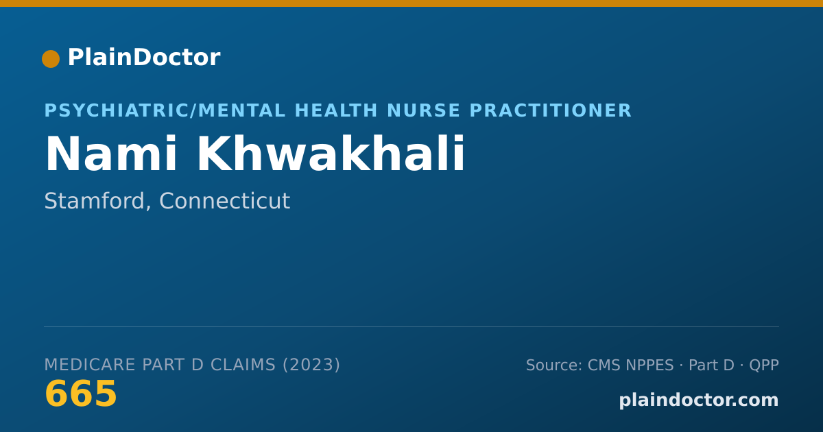 Shareable card for Nami Khwakhali - Psychiatric/Mental Health Nurse Practitioner, Stamford, CT