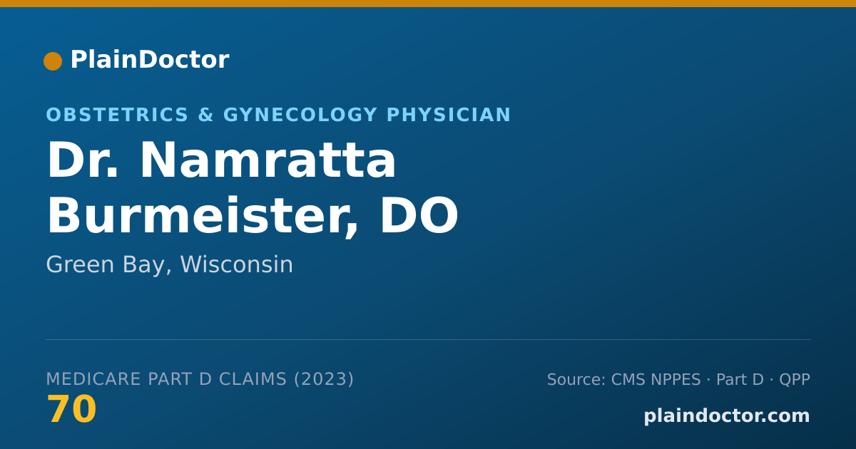 Shareable card for Namratta Burmeister, DO - Obstetrics & Gynecology Physician, Green Bay, WI