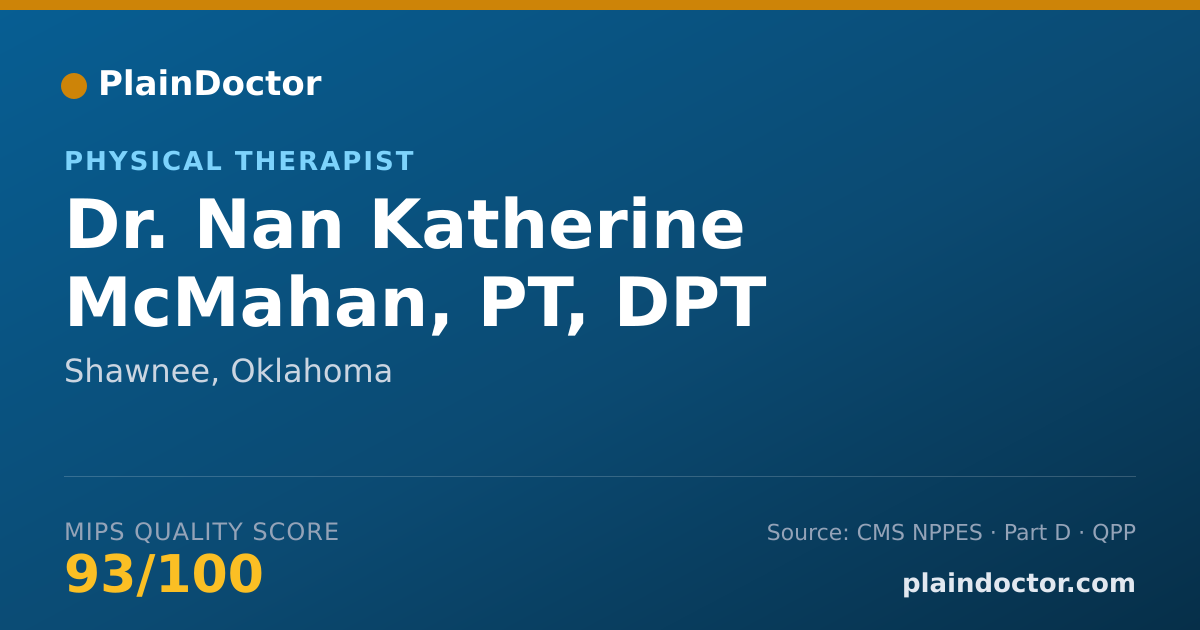 Shareable card for Nan Katherine McMahan, PT, DPT - Physical Therapist, Shawnee, OK