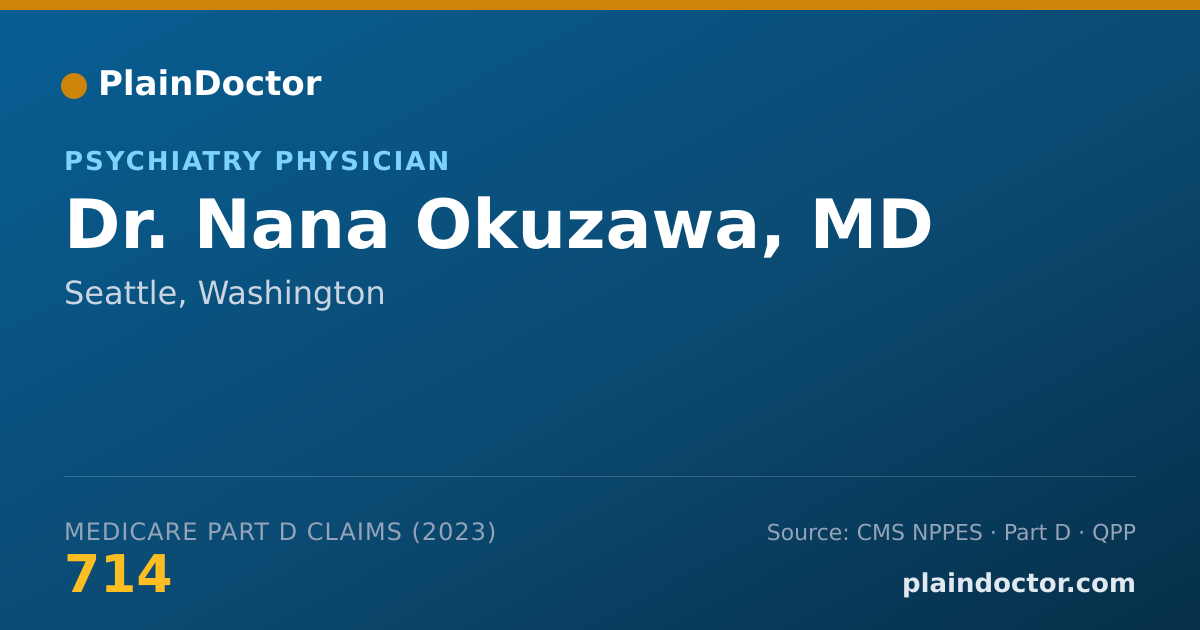 Shareable card for Nana Okuzawa, MD - Psychiatry Physician, Seattle, WA