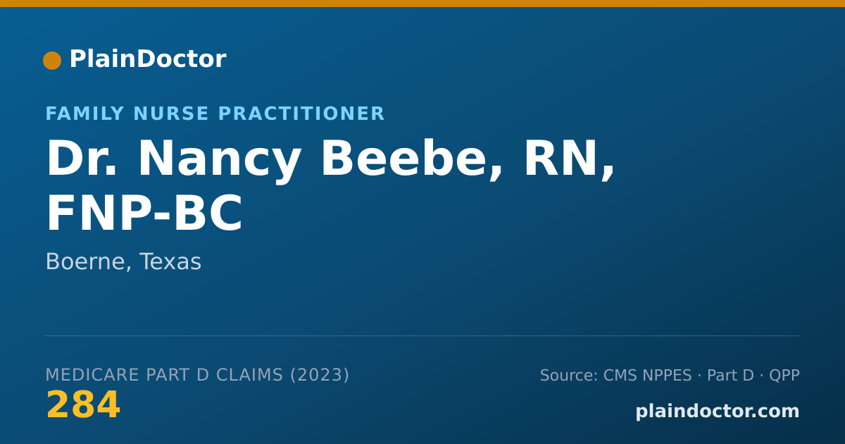 Shareable card for Nancy Beebe, RN, FNP-BC - Family Nurse Practitioner, Boerne, TX