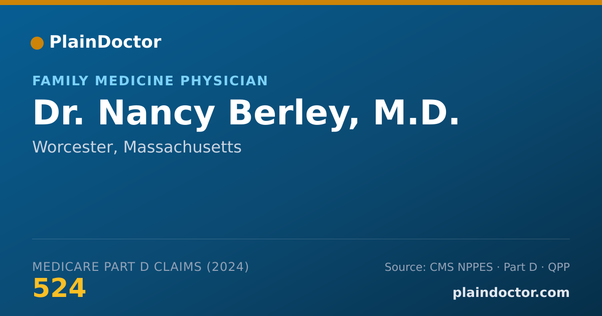 Shareable card for Nancy Berley, M.D. - Family Medicine Physician, Worcester, MA