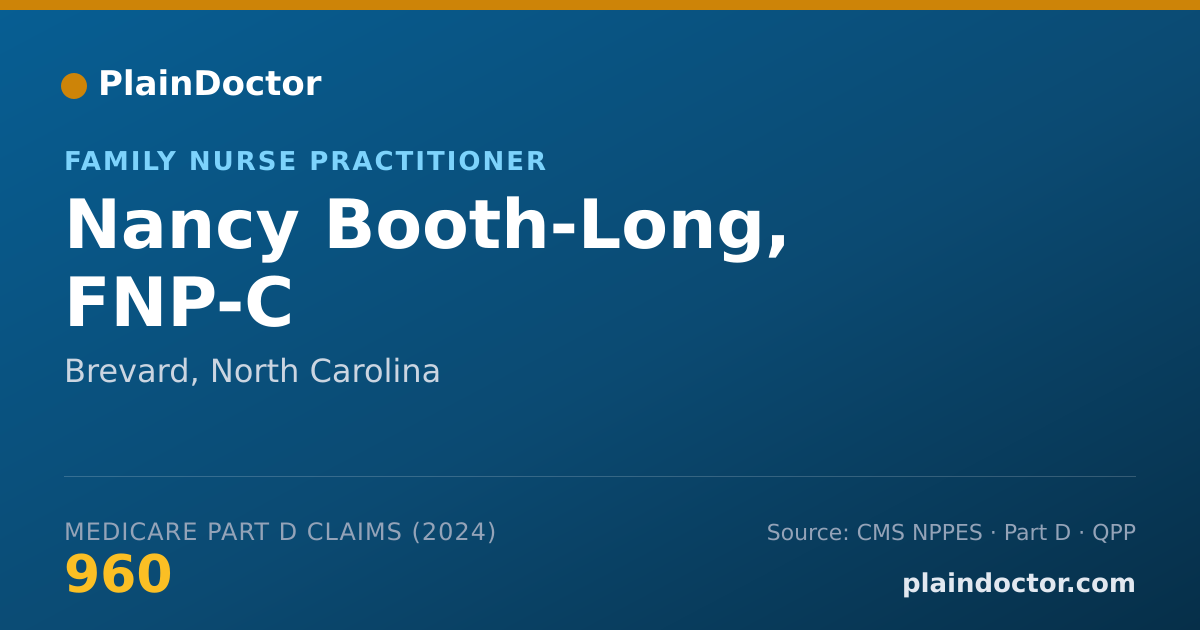 Shareable card for Nancy Booth-Long, FNP-C - Family Nurse Practitioner, Brevard, NC