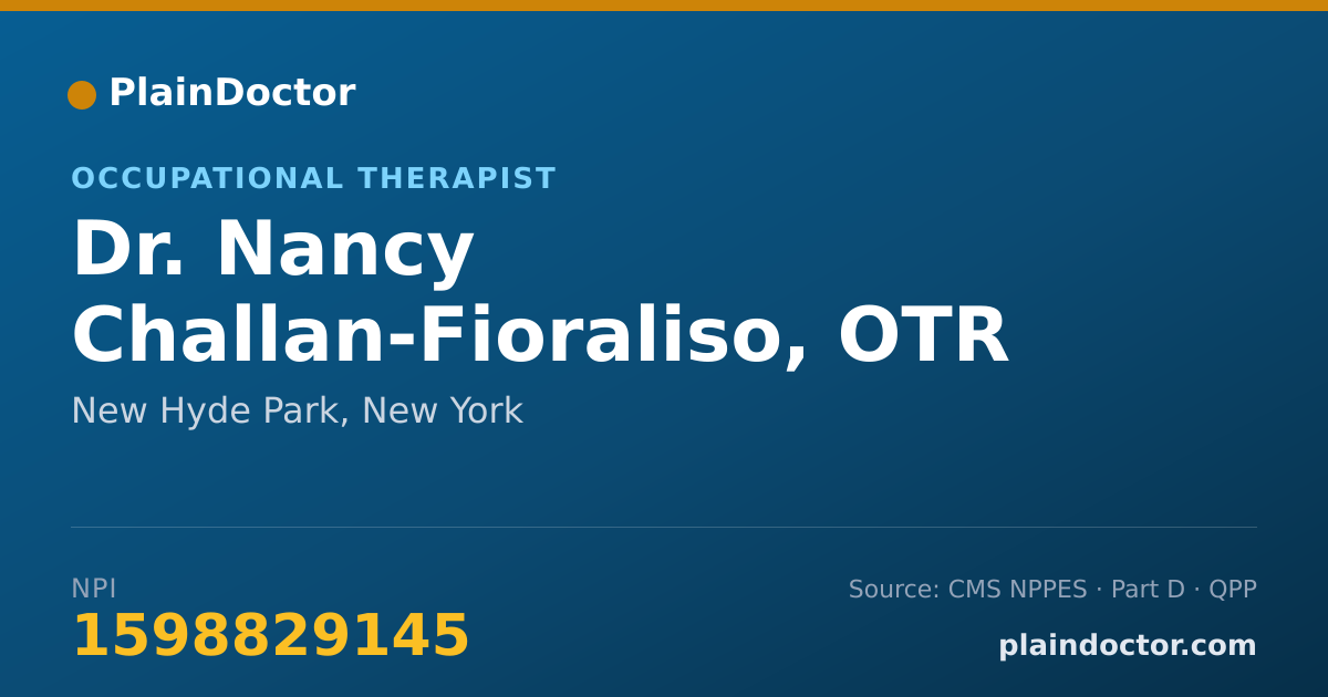 Shareable card for Nancy Challan-Fioraliso, OTR - Occupational Therapist, New Hyde Park, NY