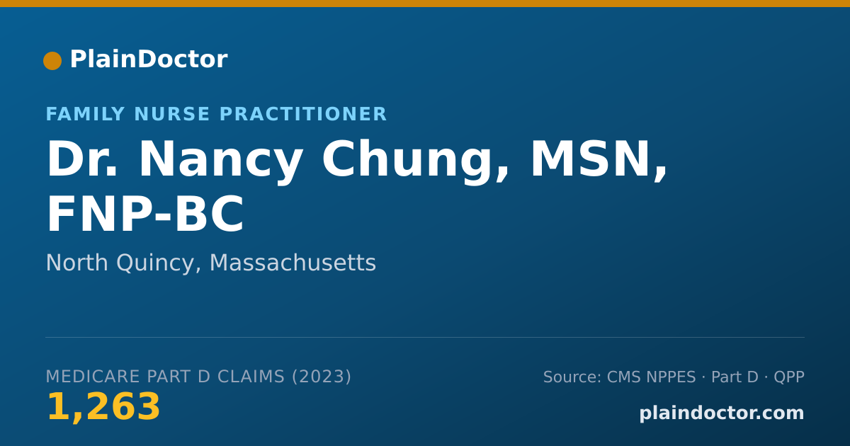 Shareable card for Nancy Chung, MSN, FNP-BC - Family Nurse Practitioner, North Quincy, MA