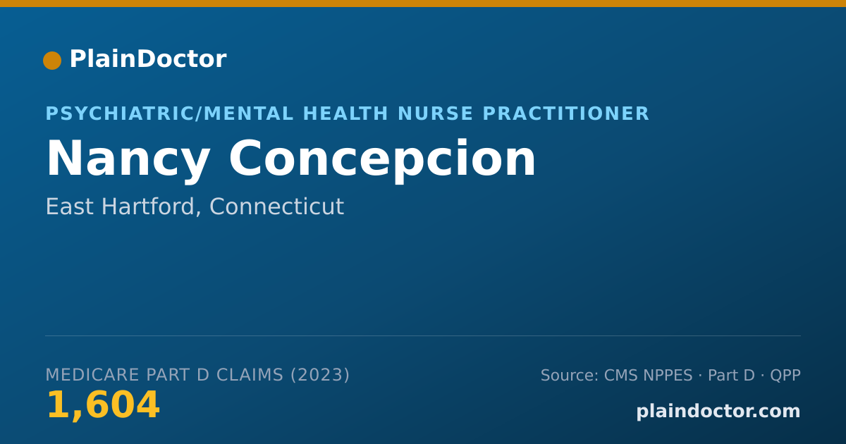Shareable card for Nancy Concepcion - Psychiatric/Mental Health Nurse Practitioner, East Hartford, CT