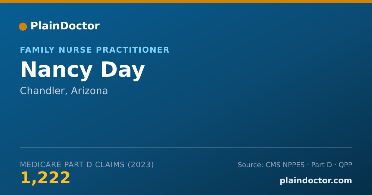 Shareable card for Nancy Day - Family Nurse Practitioner, Chandler, AZ