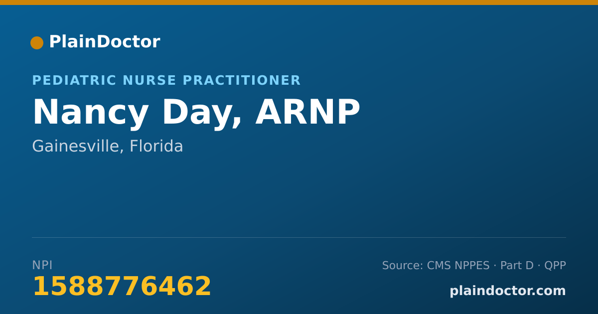 Shareable card for Nancy Day, ARNP - Nurse Practitioner, Gainesville, FL
