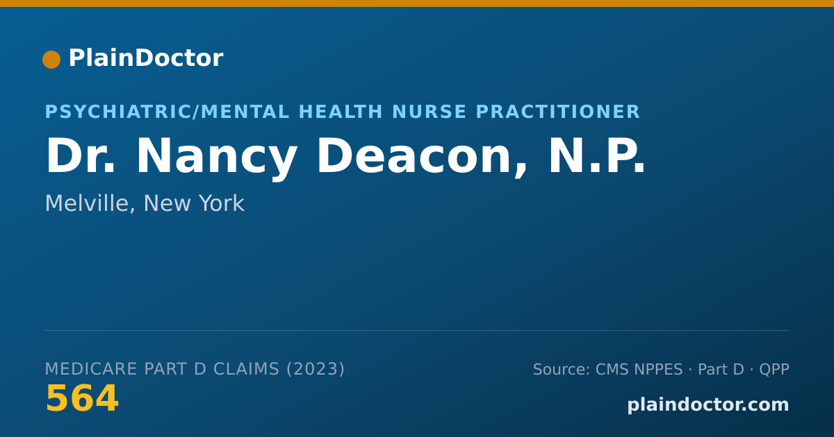 Shareable card for Nancy Deacon, N.P. - Psychiatric/Mental Health Nurse Practitioner, Melville, NY