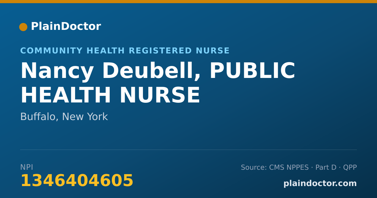 Shareable card for Nancy Deubell, PUBLIC HEALTH NURSE - Community Health Registered Nurse, Buffalo, NY