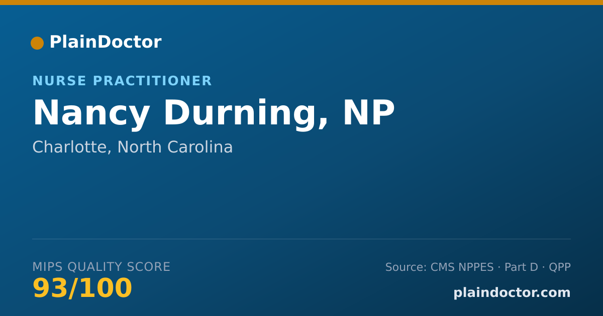 Shareable card for Nancy Durning, NP - Nurse Practitioner, Charlotte, NC