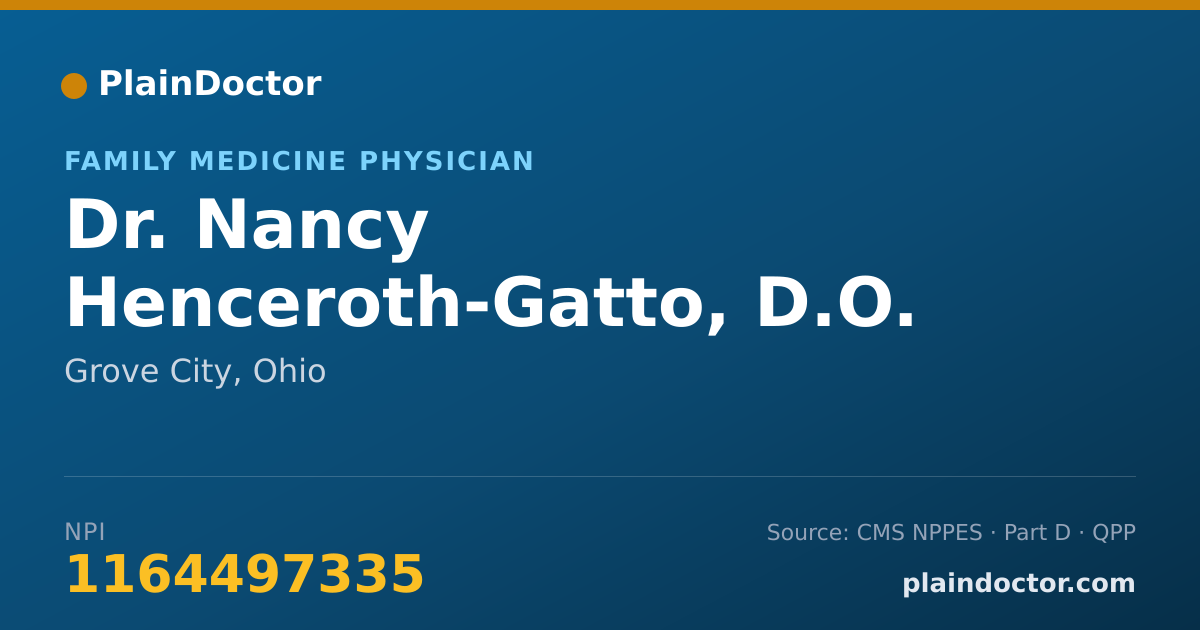 Shareable card for Nancy Henceroth-Gatto, D.O. - Family Medicine Physician, Grove City, OH