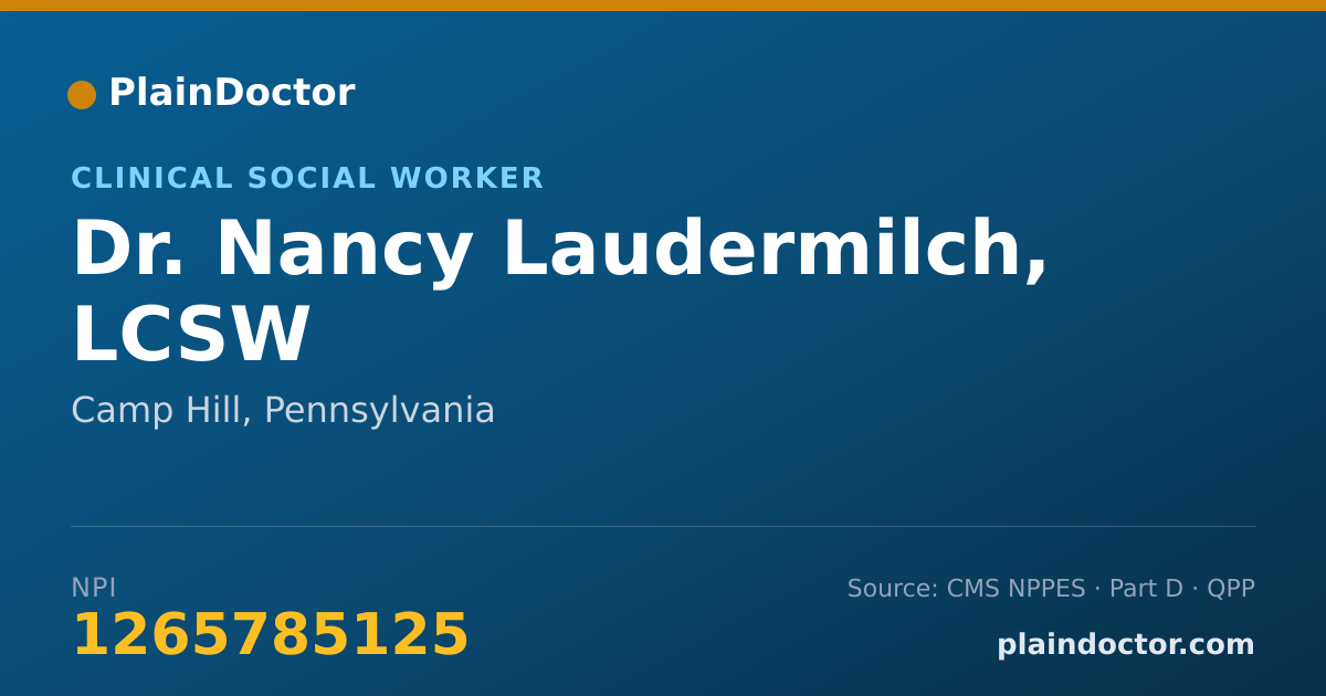 Shareable card for Nancy Laudermilch, LCSW - Clinical Social Worker, Camp Hill, PA