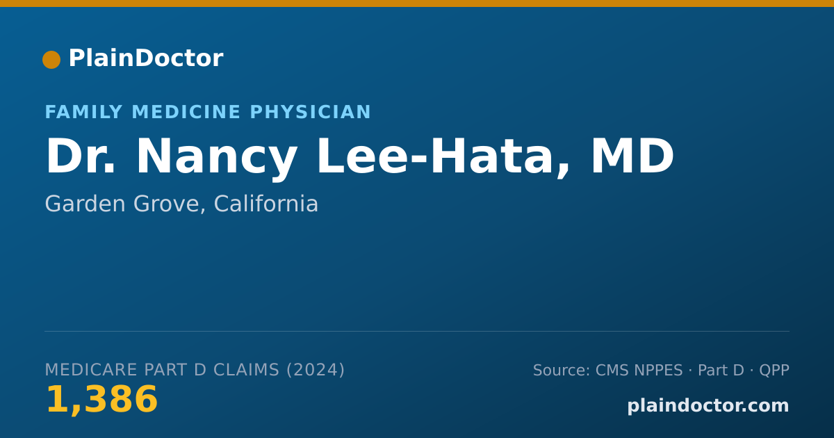 Shareable card for Nancy Lee-Hata, MD - Family Medicine Physician, Garden Grove, CA
