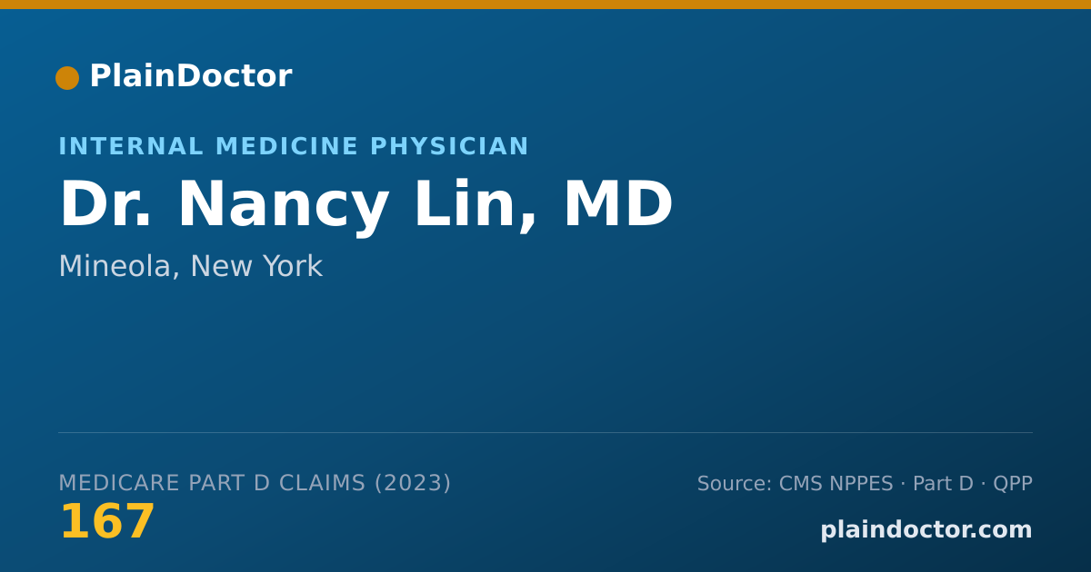 Shareable card for Nancy Lin, MD - Internal Medicine Physician, Mineola, NY