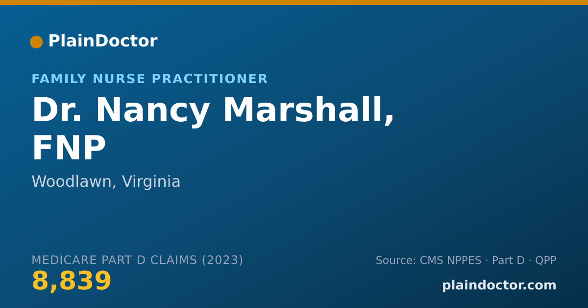 Shareable card for Nancy Marshall, FNP - Family Nurse Practitioner, Woodlawn, VA