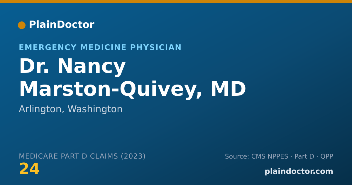 Shareable card for Nancy Marston-Quivey, MD - Emergency Medicine Physician, Arlington, WA