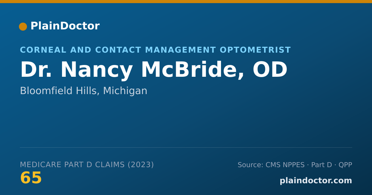 Shareable card for Nancy McBride, OD - Corneal and Contact Management Optometrist, Bloomfield Hills, MI