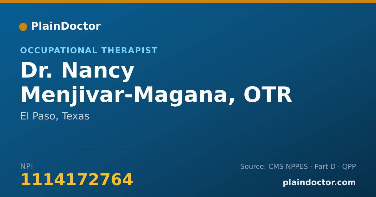 Shareable card for Nancy Menjivar-Magana, OTR - Occupational Therapist, El Paso, TX