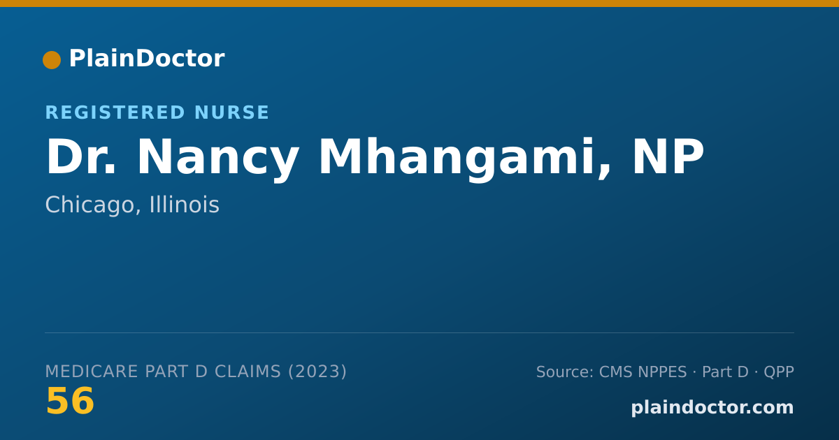 Shareable card for Nancy Mhangami, NP - Registered Nurse, Chicago, IL