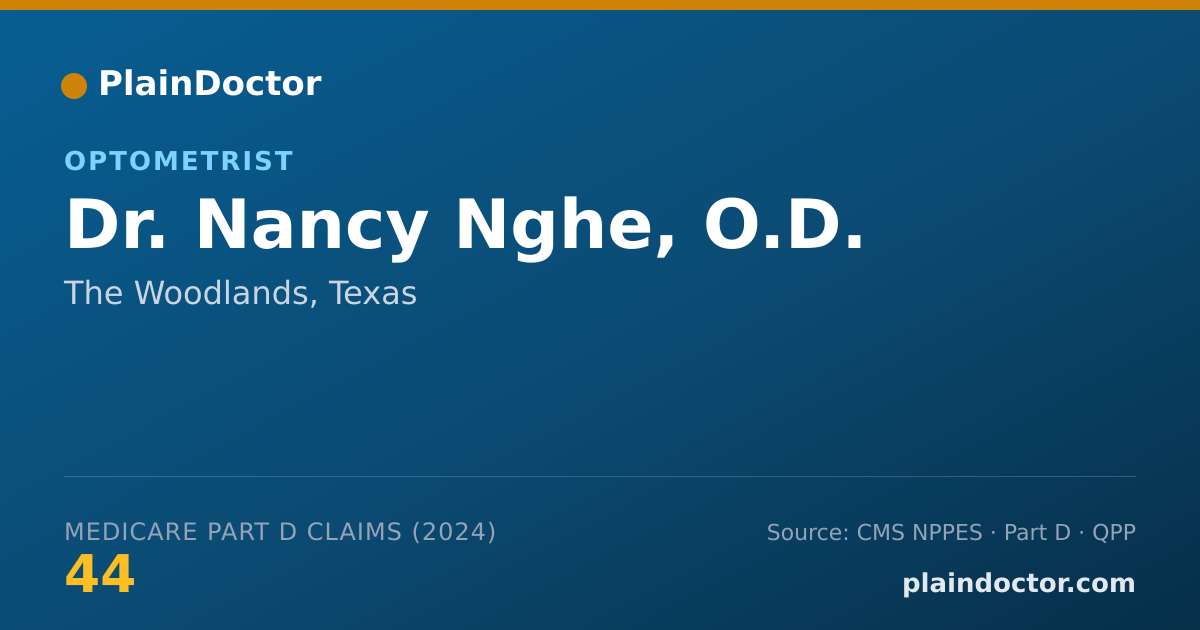 Shareable card for Nancy Nghe, O.D. - Optometrist, The Woodlands, TX