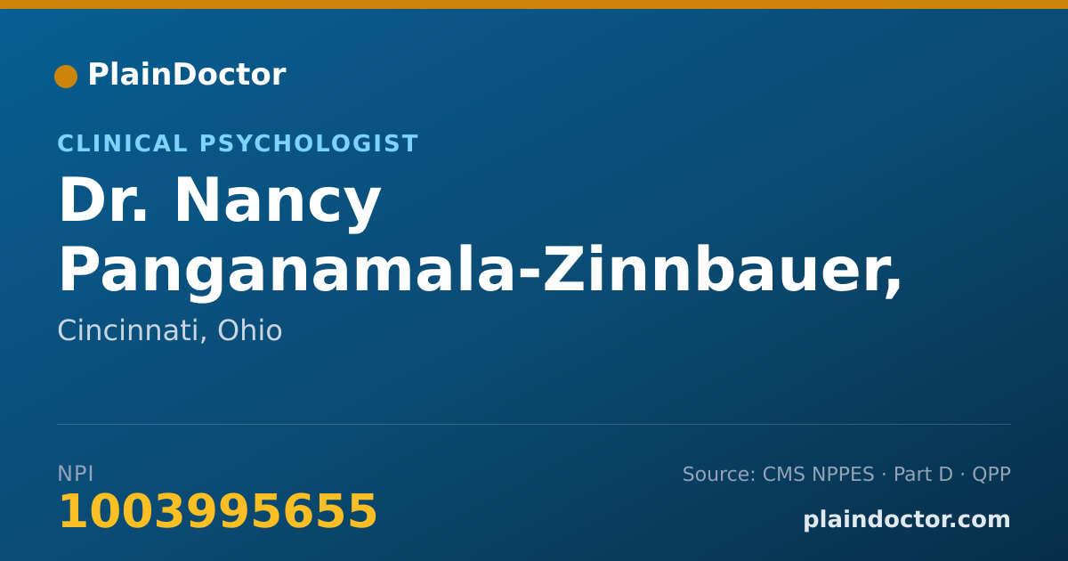 Shareable card for Nancy Panganamala-Zinnbauer, PSYD - Clinical Psychologist, Cincinnati, OH