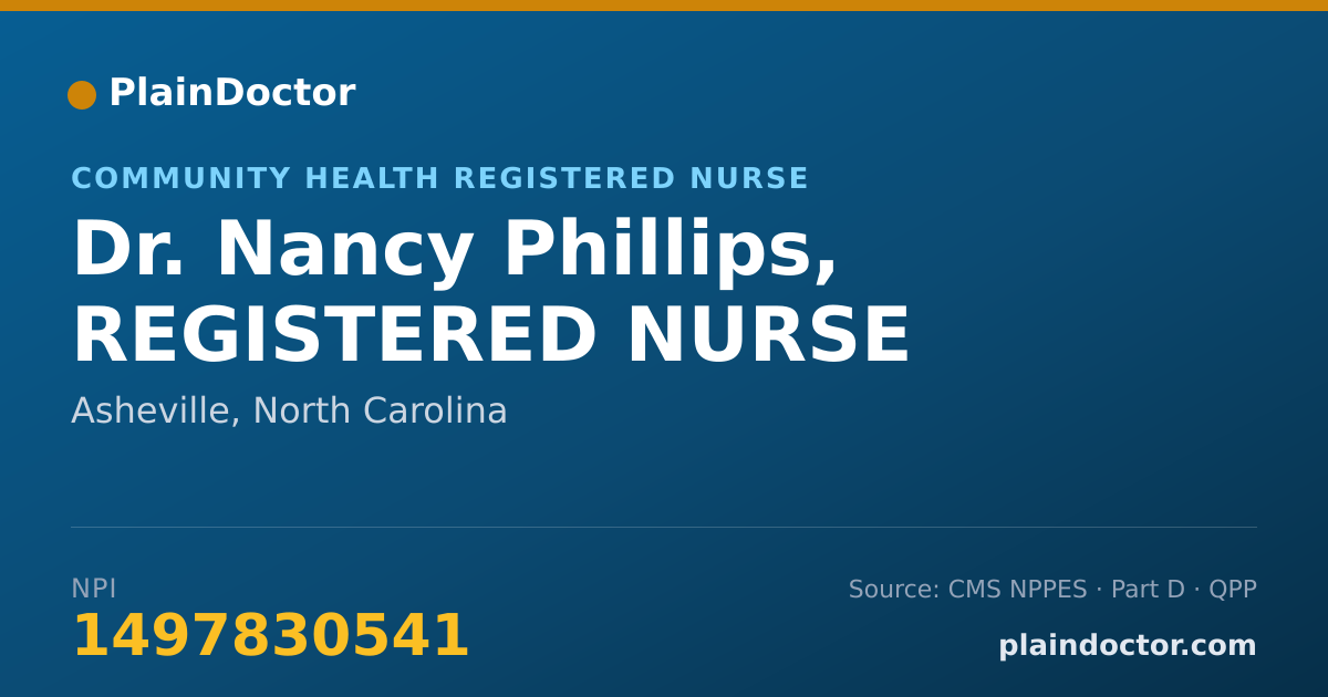 Shareable card for Nancy Phillips, REGISTERED NURSE - Community Health Registered Nurse, Asheville, NC