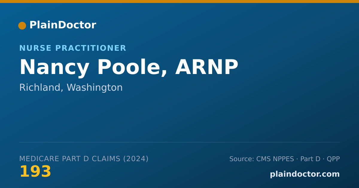Shareable card for Nancy Poole, ARNP - Nurse Practitioner, Richland, WA