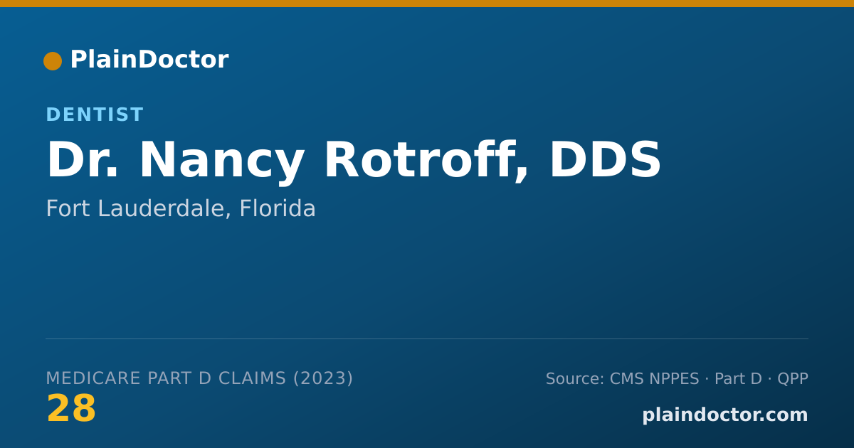 Shareable card for Nancy Rotroff, DDS - Dentist, Fort Lauderdale, FL