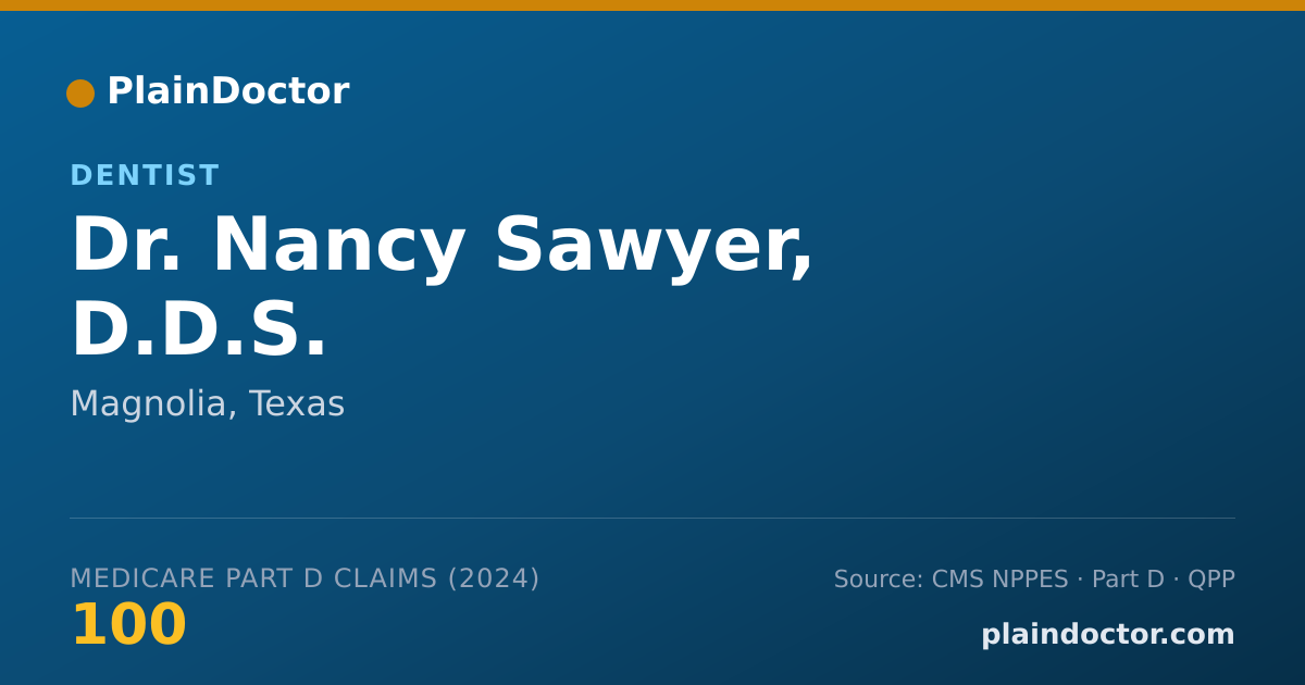 Shareable card for Nancy Sawyer, D.D.S. - Dentist, Magnolia, TX