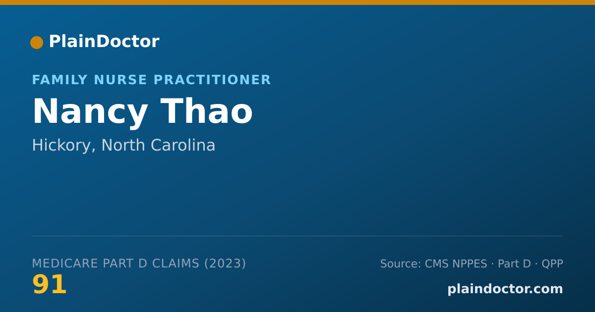 Shareable card for Nancy Thao - Family Nurse Practitioner, Hickory, NC