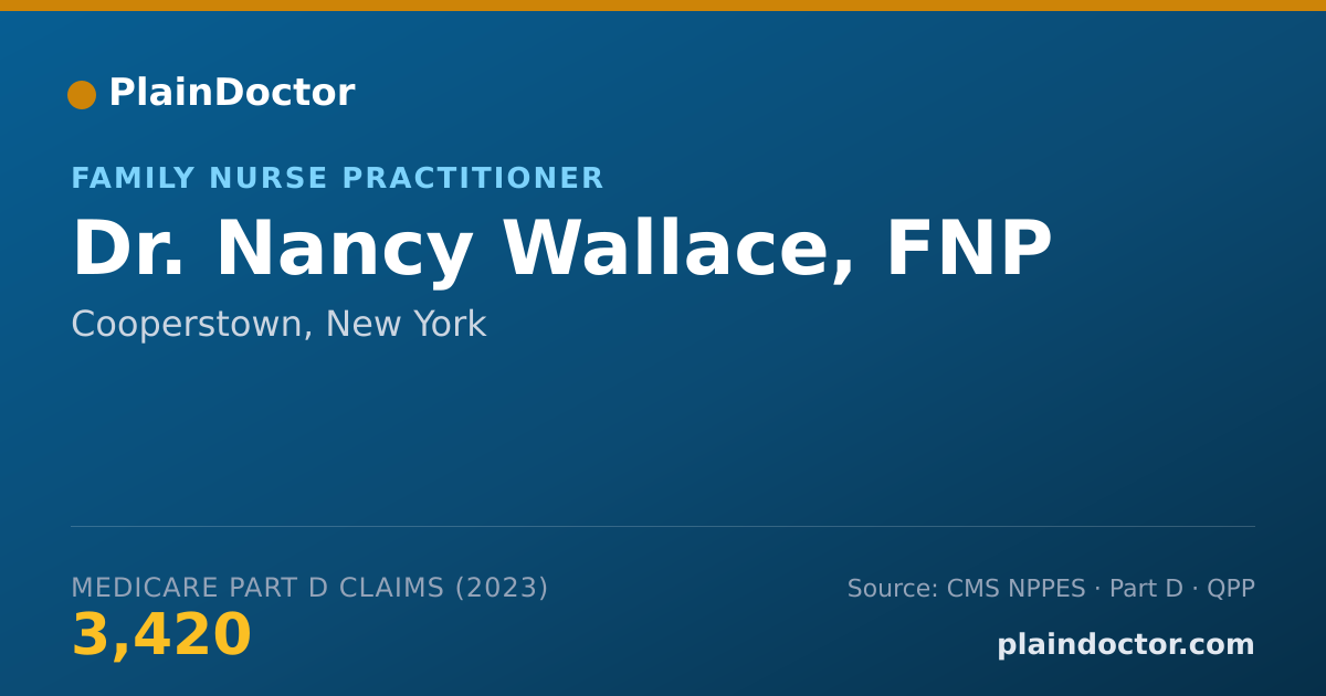 Shareable card for Nancy Wallace, FNP - Family Nurse Practitioner, Cooperstown, NY