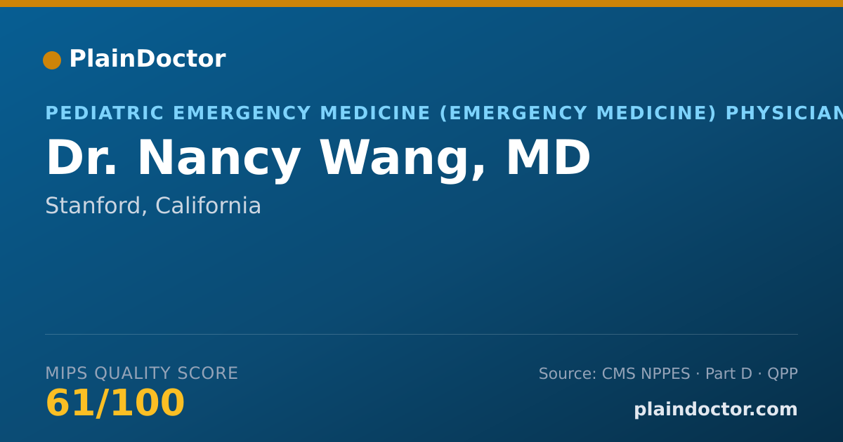Shareable card for Nancy Wang, MD - Pediatrics Physician, Stanford, CA