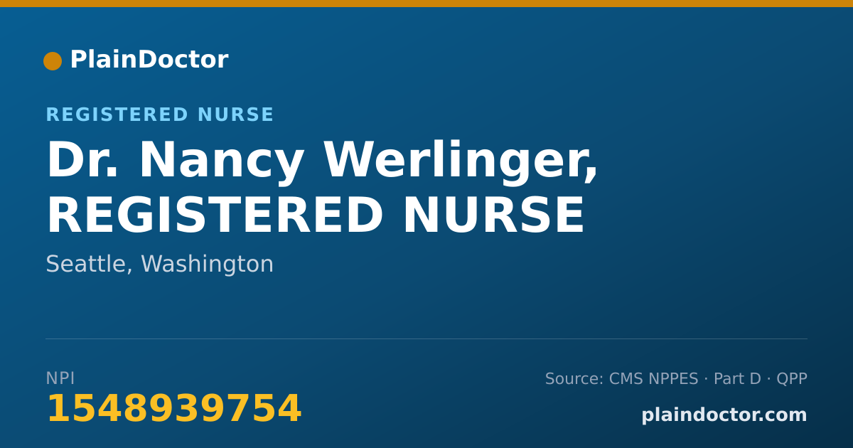 Shareable card for Nancy Werlinger, REGISTERED NURSE - Registered Nurse, Seattle, WA