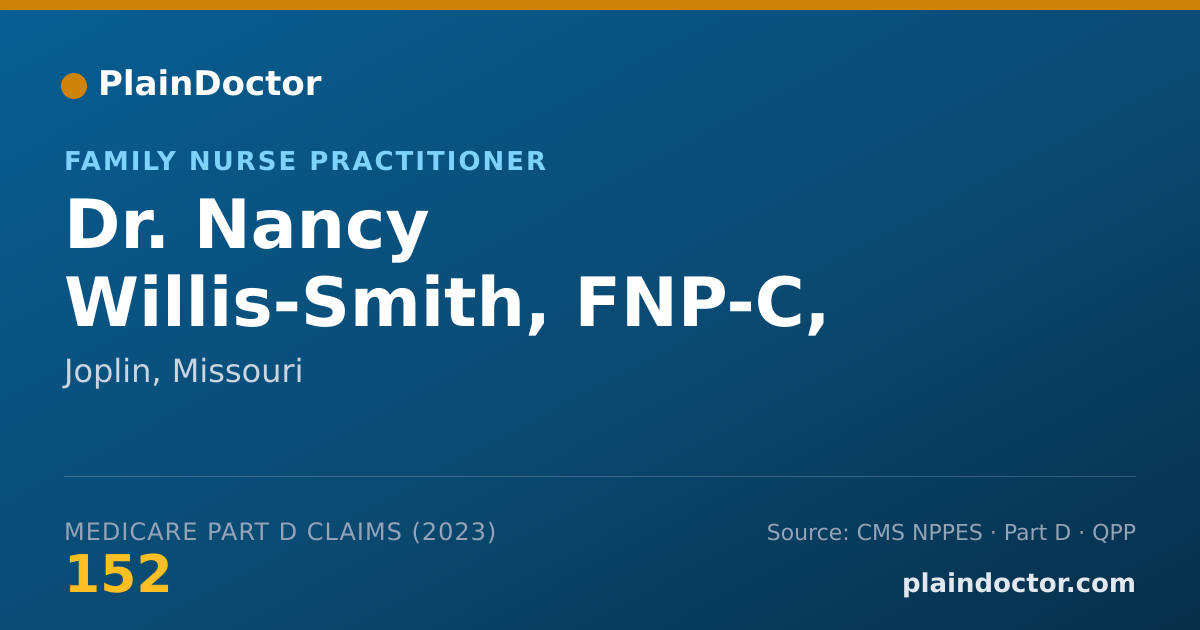 Shareable card for Nancy Willis-Smith, FNP-C, WHNP-BC - Family Nurse Practitioner, Joplin, MO