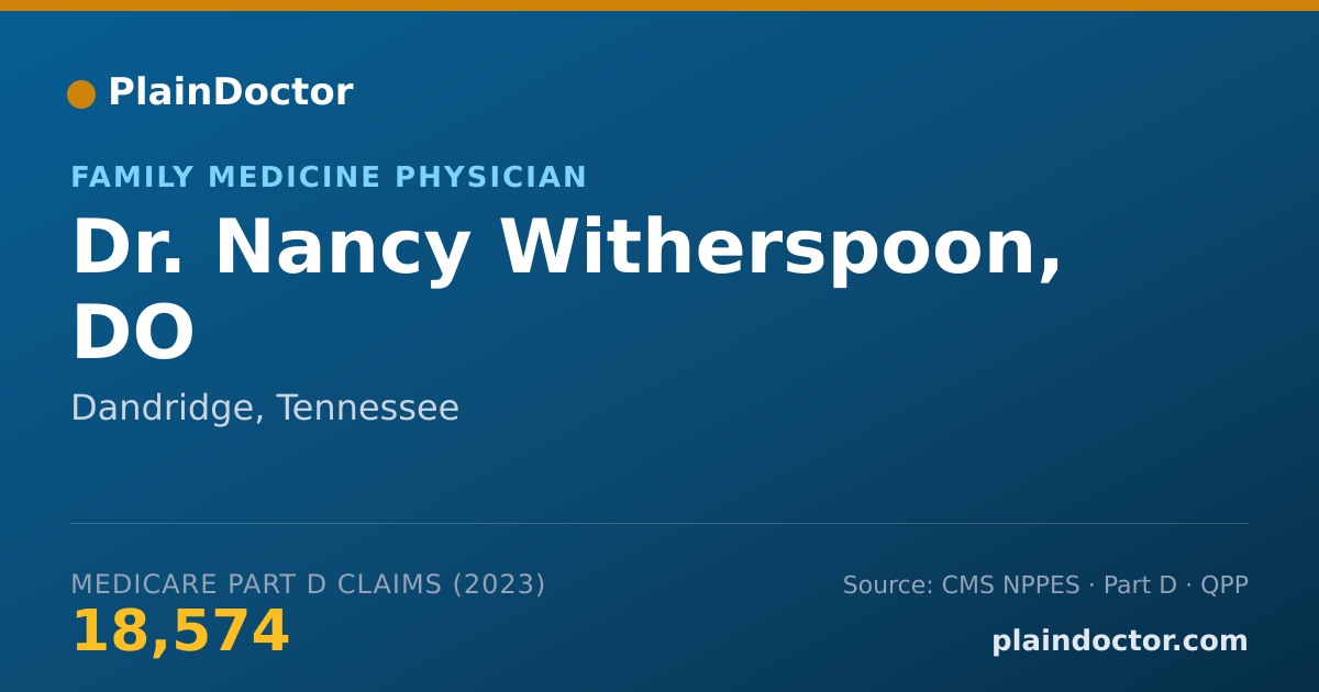Shareable card for Nancy Witherspoon, DO - Family Medicine Physician, Dandridge, TN