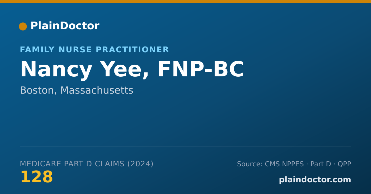 Shareable card for Nancy Yee, FNP-BC - Family Nurse Practitioner, Boston, MA