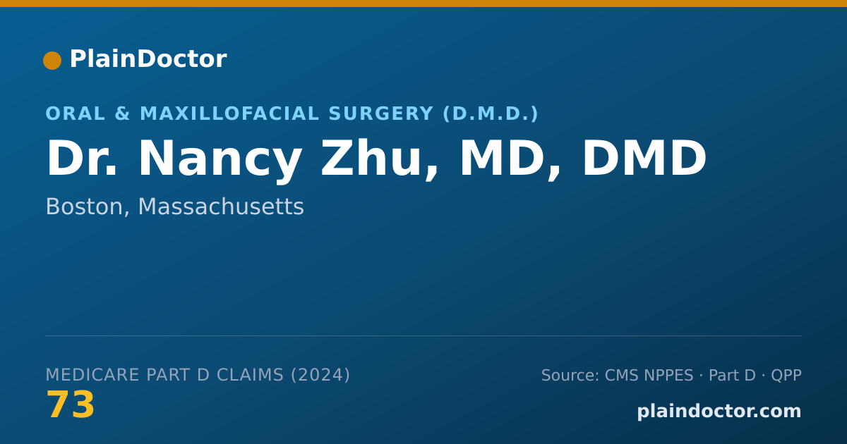 Shareable card for Nancy Zhu, MD, DMD - Oral & Maxillofacial Surgery (D.M.D.), Boston, MA