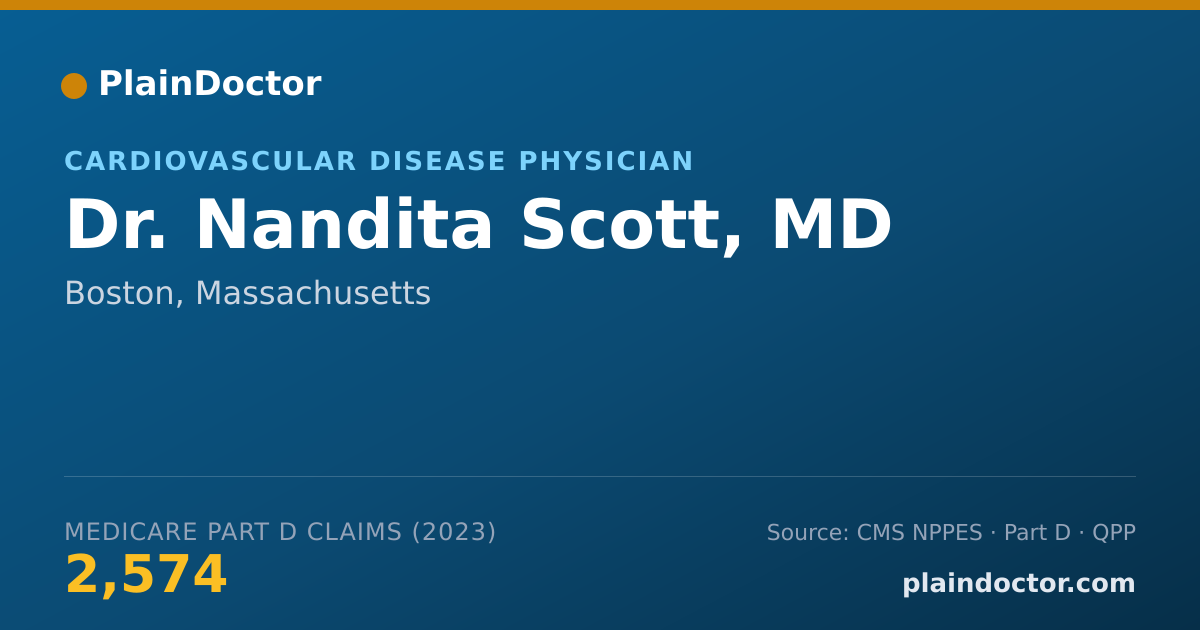 Shareable card for Nandita Scott, MD - Cardiovascular Disease Physician, Boston, MA