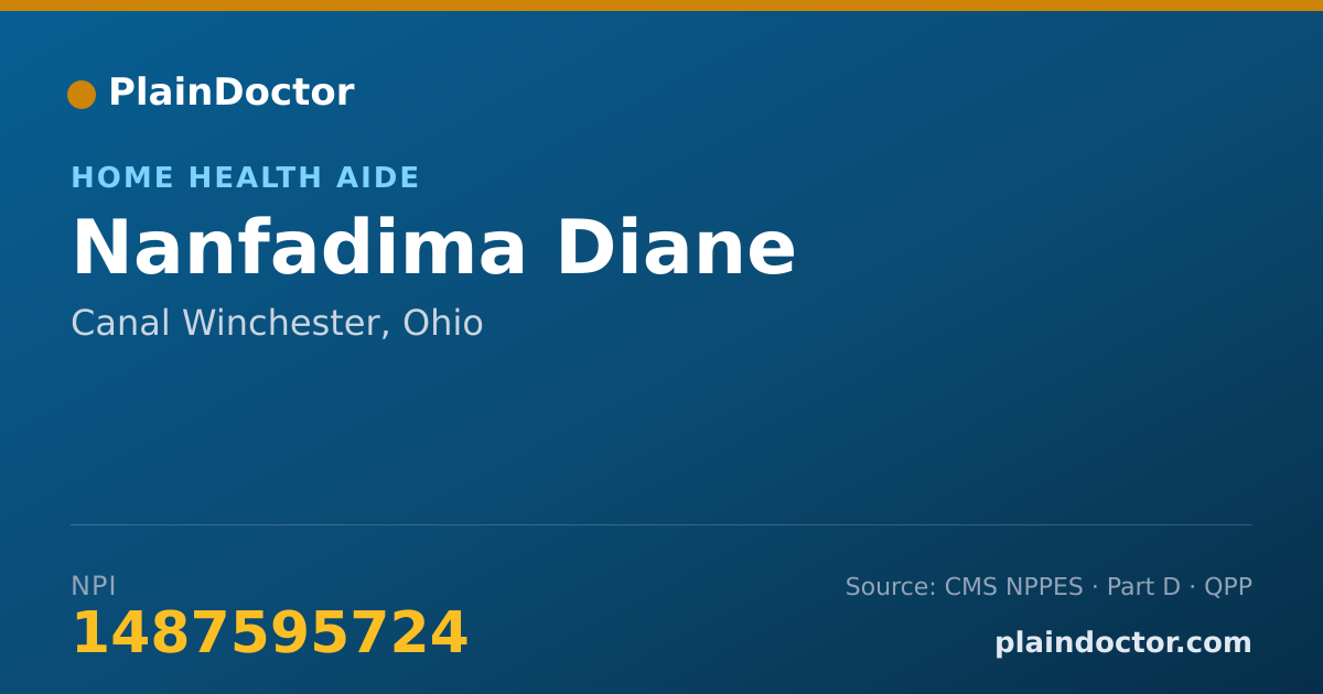 Shareable card for Nanfadima Diane - Home Health Aide, Canal Winchester, OH