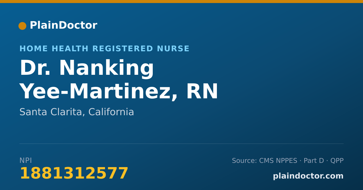 Shareable card for Nanking Yee-Martinez, RN - Home Health Registered Nurse, Santa Clarita, CA