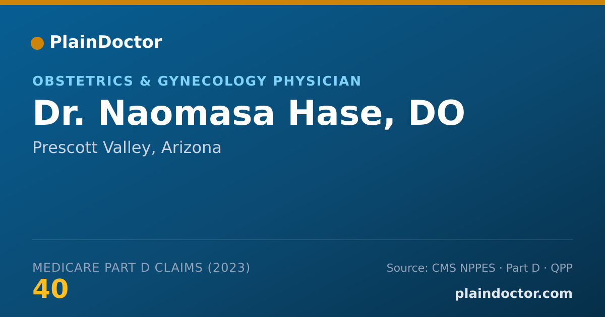 Shareable card for Naomasa Hase, DO - Obstetrics & Gynecology Physician, Prescott Valley, AZ