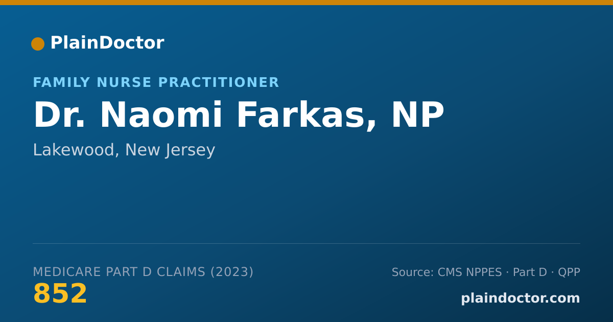 Shareable card for Naomi Farkas, NP - Family Nurse Practitioner, Lakewood, NJ
