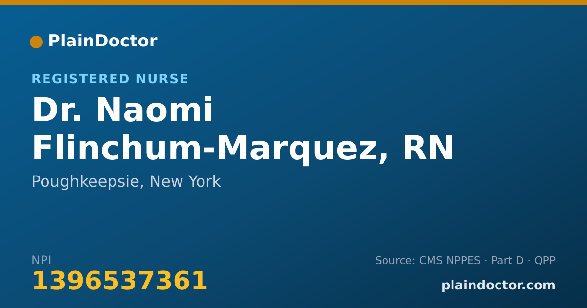 Shareable card for Naomi Flinchum-Marquez, RN - Registered Nurse, Poughkeepsie, NY