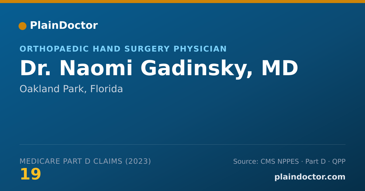 Shareable card for Naomi Gadinsky, MD - Orthopaedic Hand Surgery Physician, Oakland Park, FL