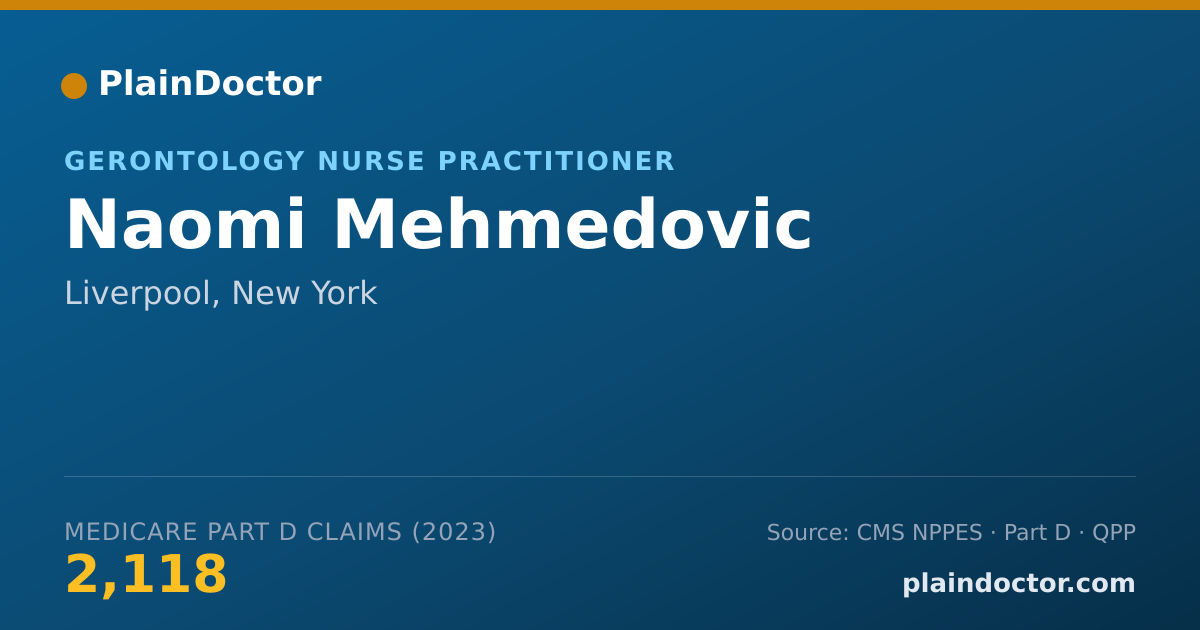 Shareable card for Naomi Mehmedovic - Gerontology Nurse Practitioner, Liverpool, NY
