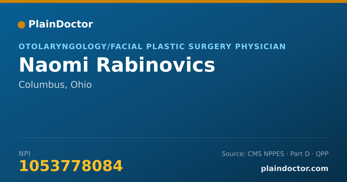 Shareable card for Naomi Rabinovics - Otolaryngology/Facial Plastic Surgery Physician, Columbus, OH